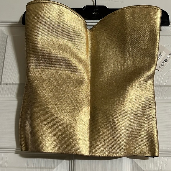 Zara Tops - Zara gold bustier